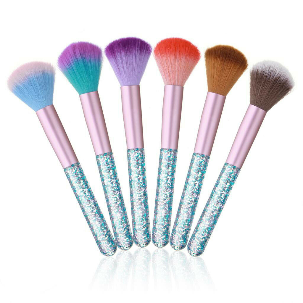 Acrylic Nail Art Dust Cleaner Brush Makeup Powder Remove Tool Sky Blue