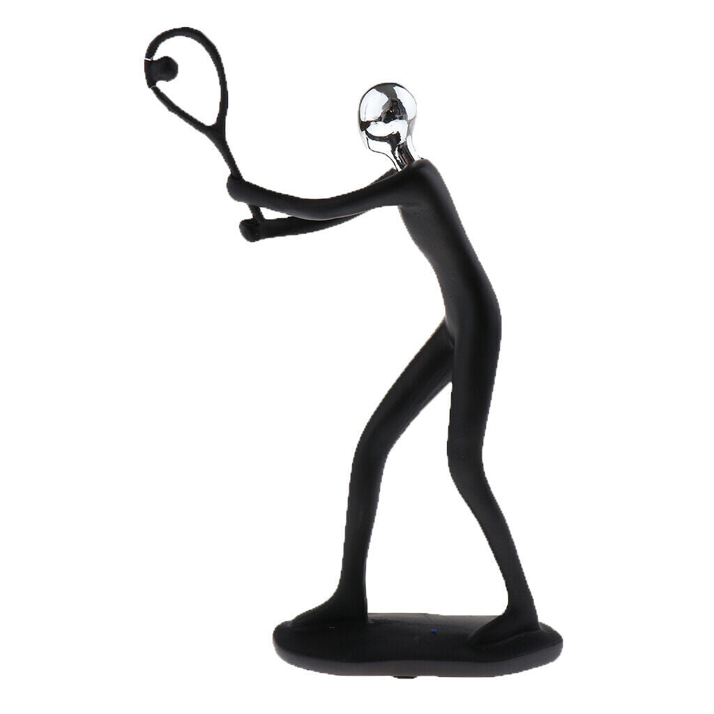 Living Room Bookshelf Wine Cabinet Decor Furnishing Statue Tennis