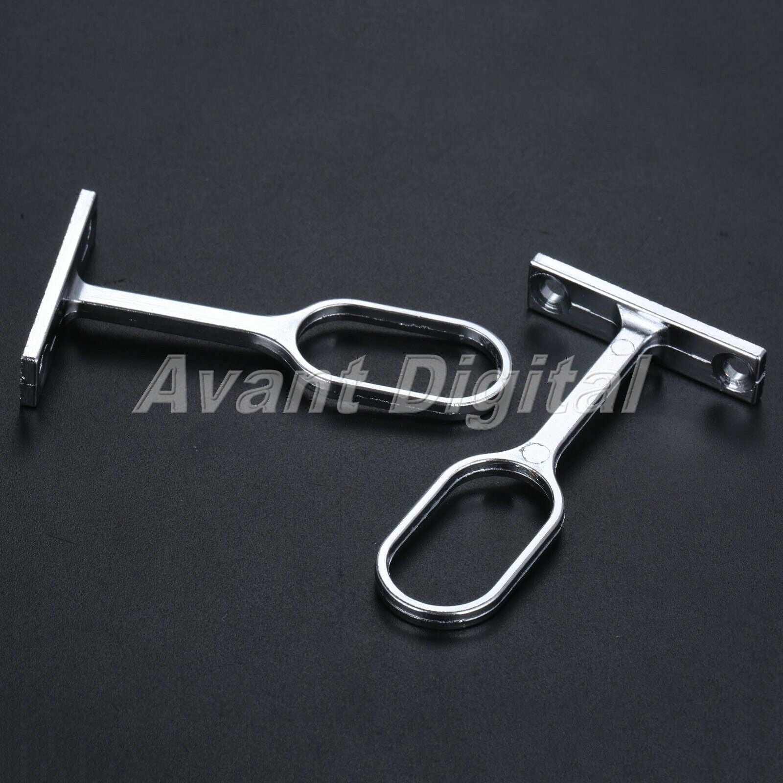 16mm Tube Dia Wardrobe Rod Rail End Alloy Bathroom Towel Brackets Support Set
