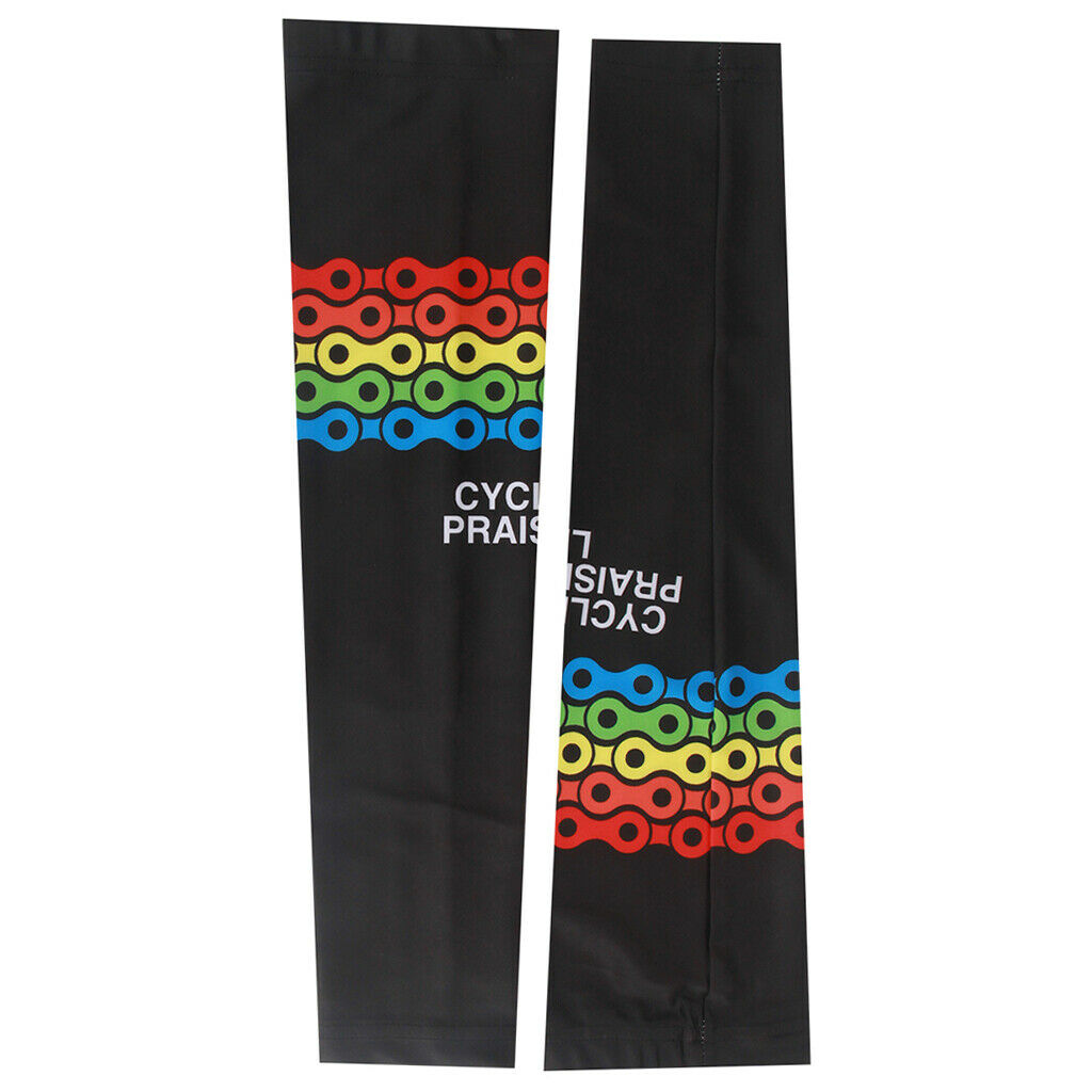 Outdoor Sport Cycling UV Sun Protective Arm Sleeves Cover Multicolor M