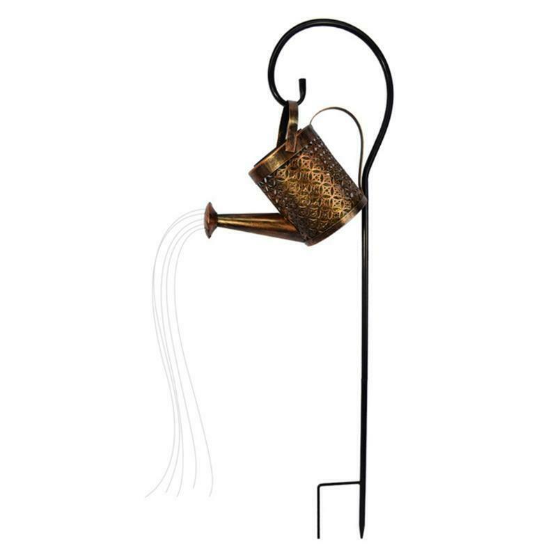 Solar Light Fairy Garden LED Light Decor Waterfall Fairy Lamp for Watering Can