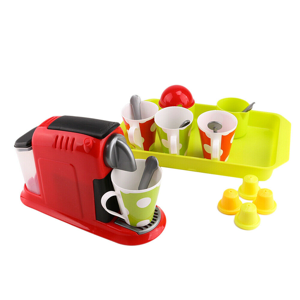 21pcs Plastic Simulation Coffee Maker Playset Kitchen Pretend Toys For Kids