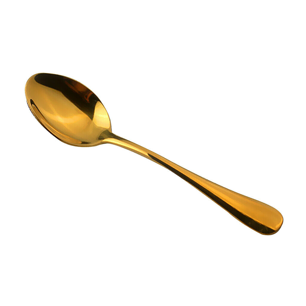 3pcs Durable Tea Spoon, Cutlery, Dessert Spoons, Stainless Steel Colorful