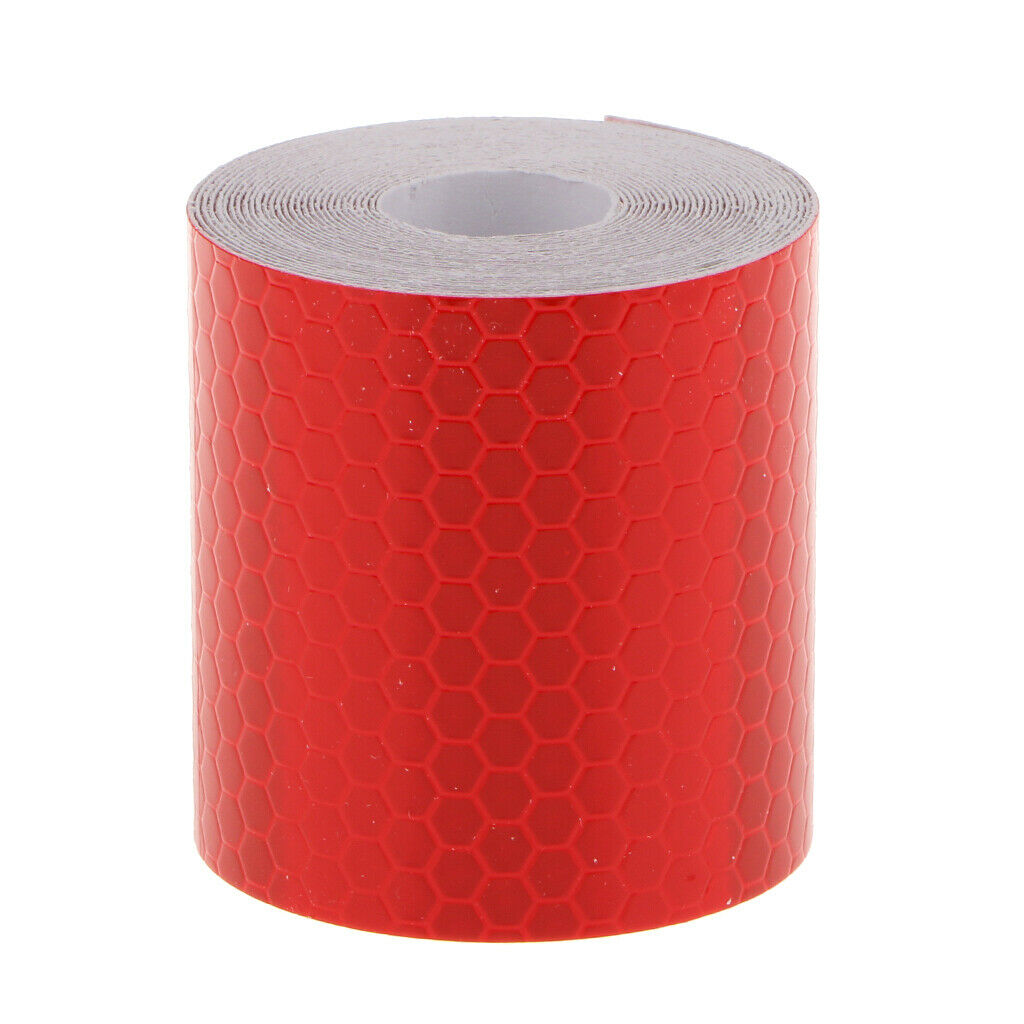 2 Pcs 2 inch X 10ft Reflective Tape Yellow Red Safety Warning Stickers -