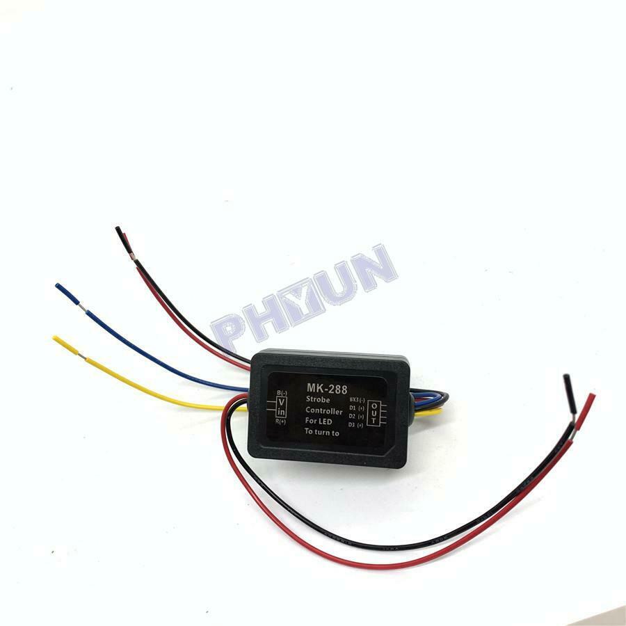 2Pcs Car Brake/Turn Signal Light Module Boxes For 3 Step Sequential Chase Flash