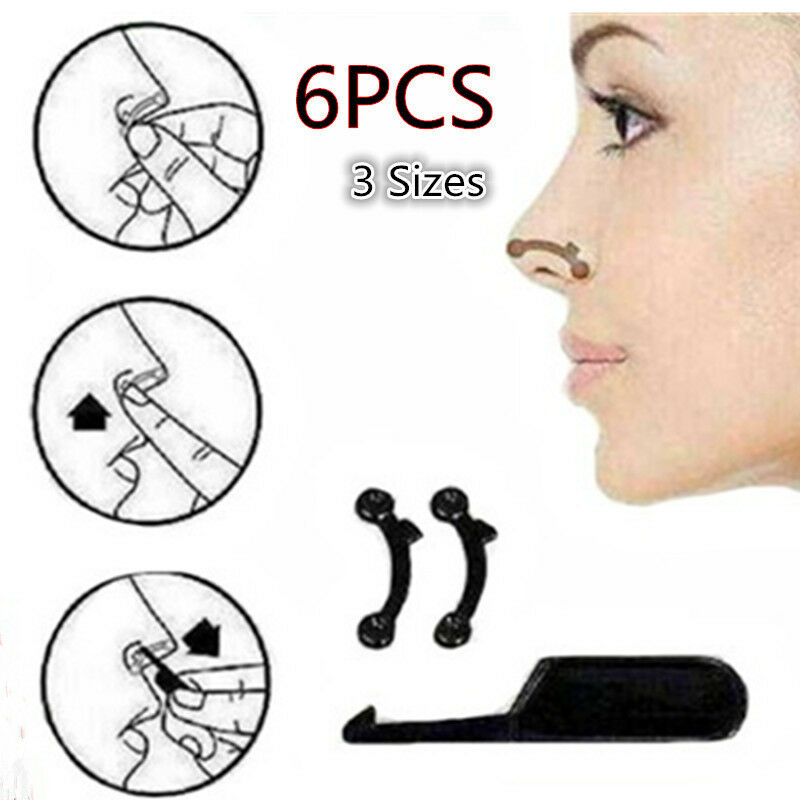 6PCS Nose Clip Up Lifting Shaping Clipper No Pain Nose Shaper Beauty Tool 3 Size