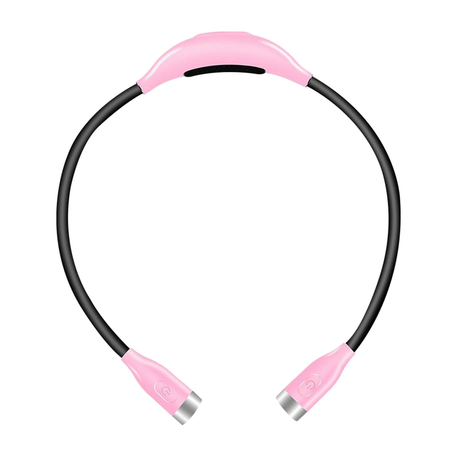 Hands Free Reading Book Light Over Neck Rechargeable Neckband Bed Lamp Pink