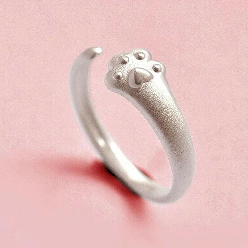Frosted Style Cat Claw Adjustable Ring Fashion Jewelry Opening Rin.l8
