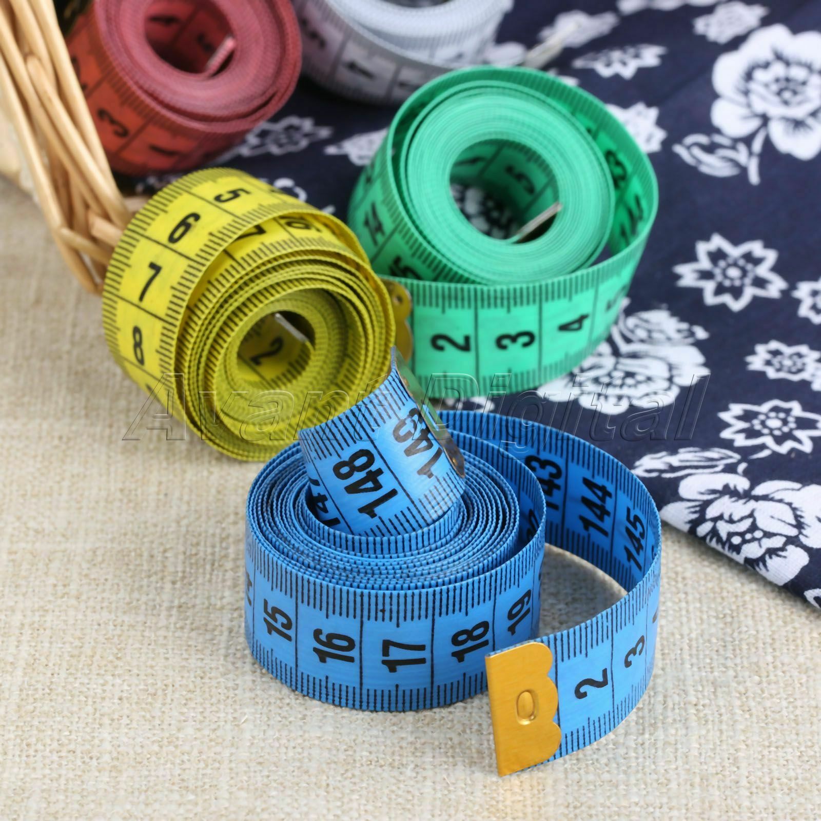 1pc Household Plastic Soft Tape Measure Ruler 59x0.79" Sewing Supplies Portable