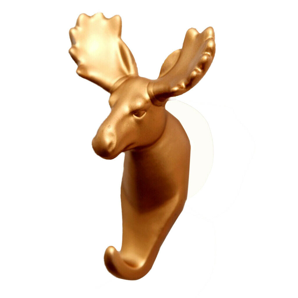 6pcs Elk Deer Head Suction Hook Window Wall Strong Suction Wall Hooks Hanger Hat