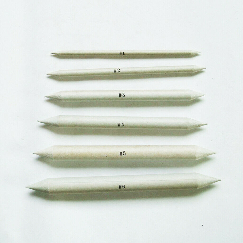 6 Pieces Blending Pencil Stump Art Set Artist Sketch Rub Drawing Painting Tools