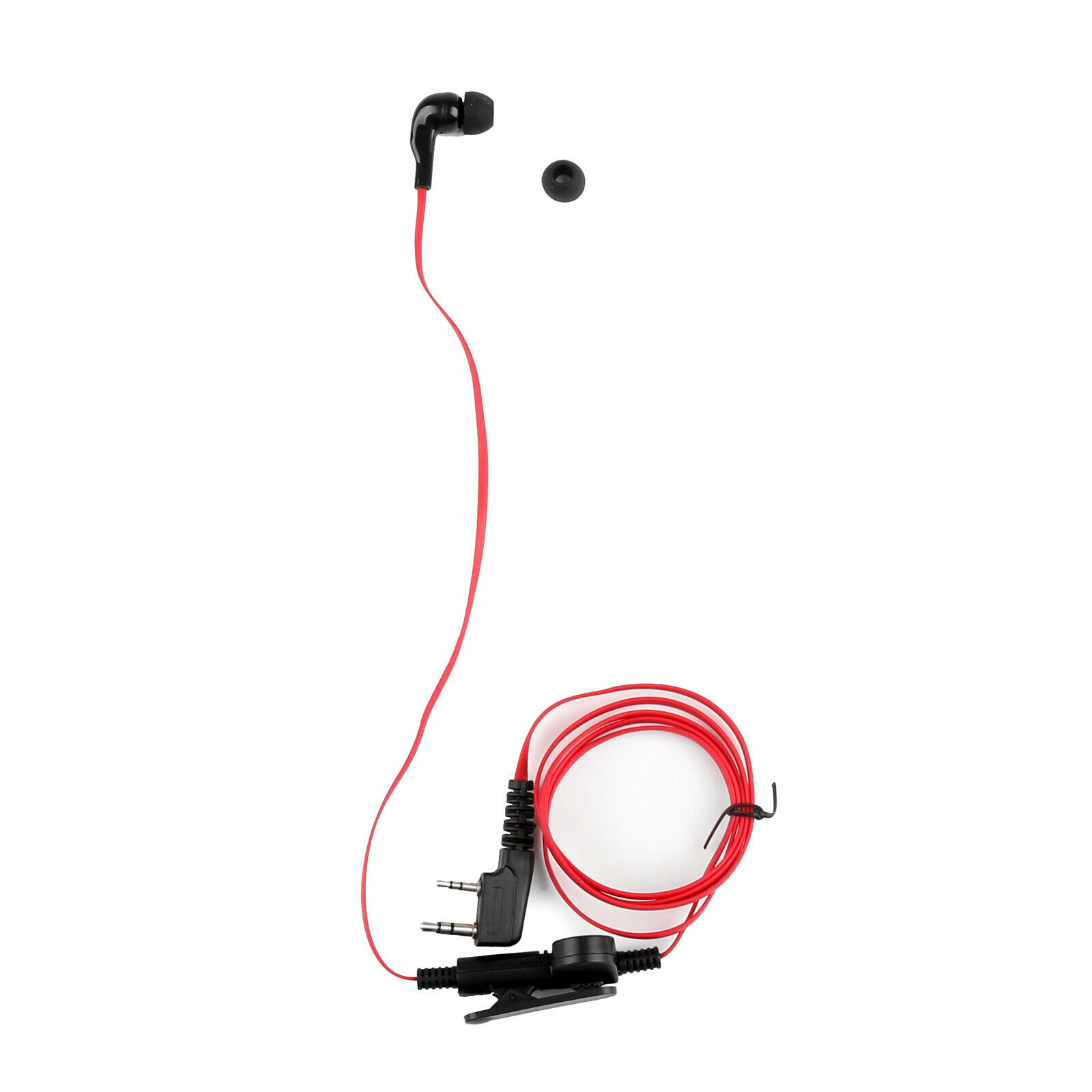 5x Headset Earpiece For Kenwood BAOFENG TYT LINTON UV-5R TG-UV2 Two Way Red CA