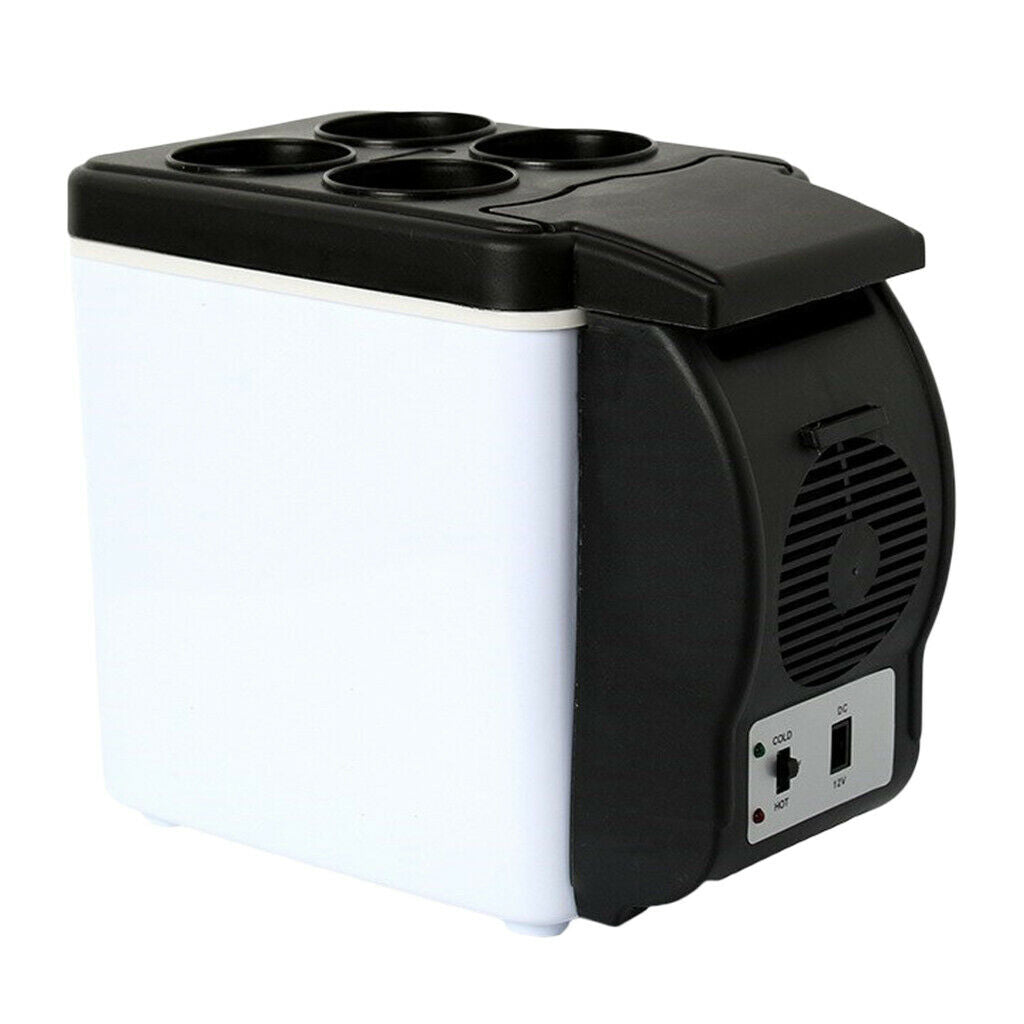 Mini Car Fridge Freezer Cooler 6L 9 Can for Travel Camping Truck Yacht Boat