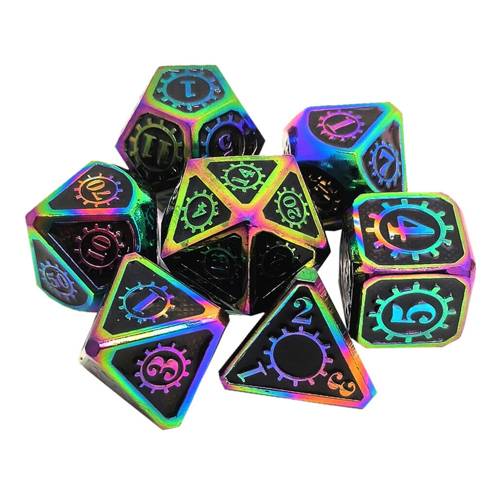 Polyhedral Zinc Alloy Dice for Dragon Scales RPG Board Games Dices 18