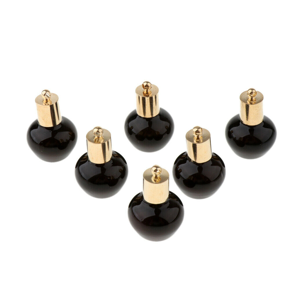 6Pcs DIY Mini Wishing Bottle Pendant Charms Necklace Pendant Black