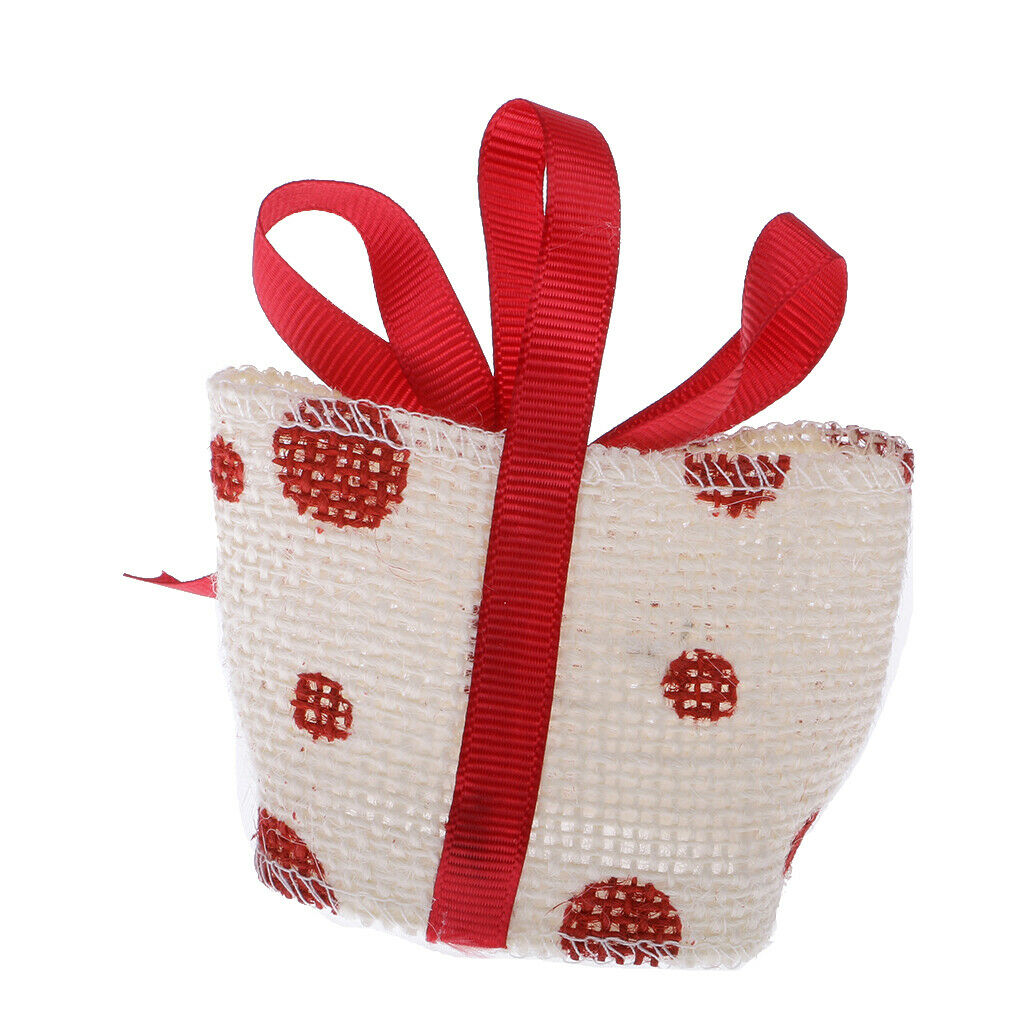 12pcs Red Pokla Dot Small Sweets Candy Bags with Handle Wedding Party Favor