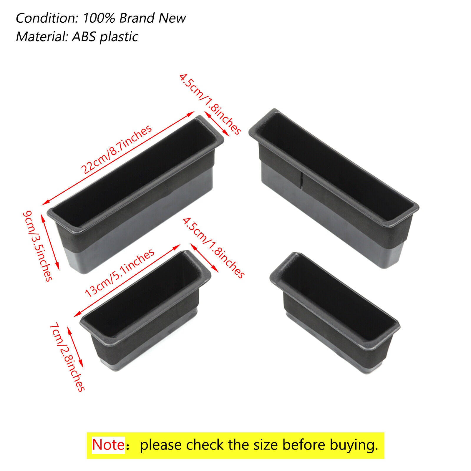Door Handle Storage Box fit For Wrangler JK 07 08 09 10 2/4 Doors Black CN