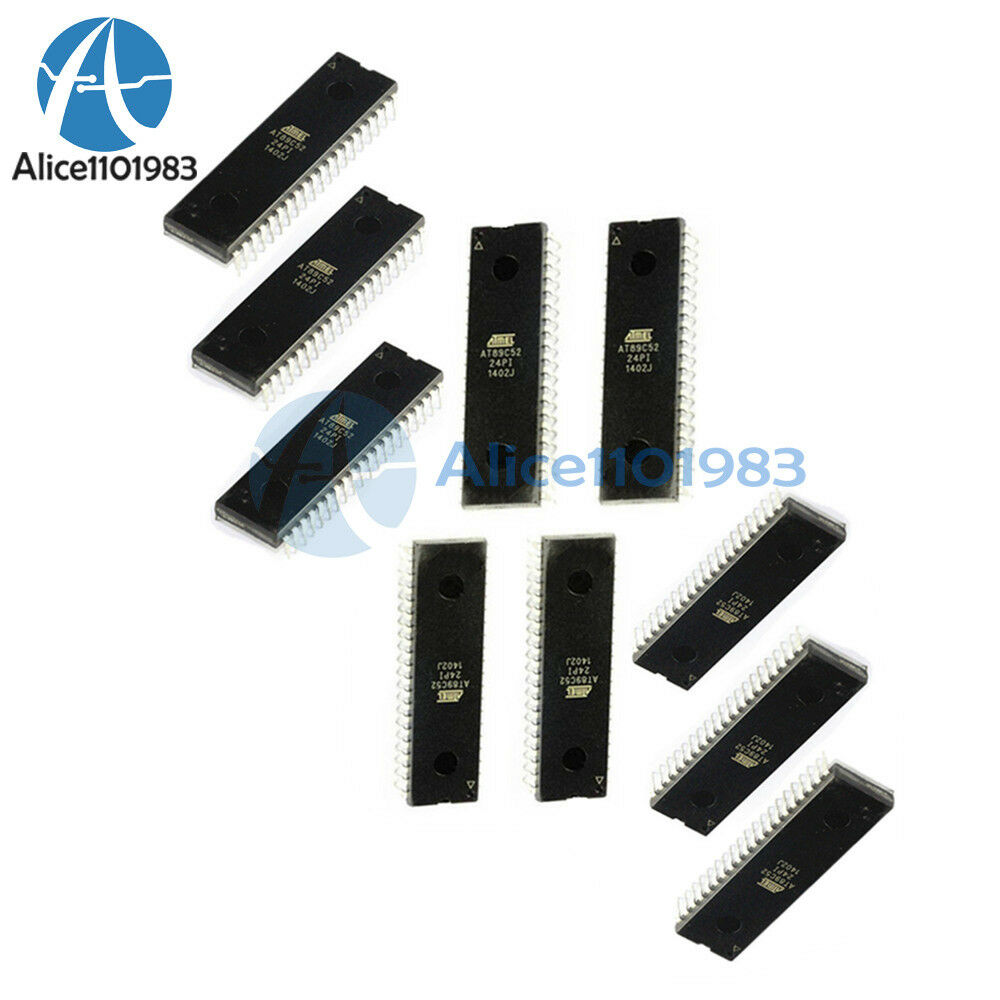 5PCS IC AT89C52-24PC AT89C52-24PI DIP-40 ATMEL NEW