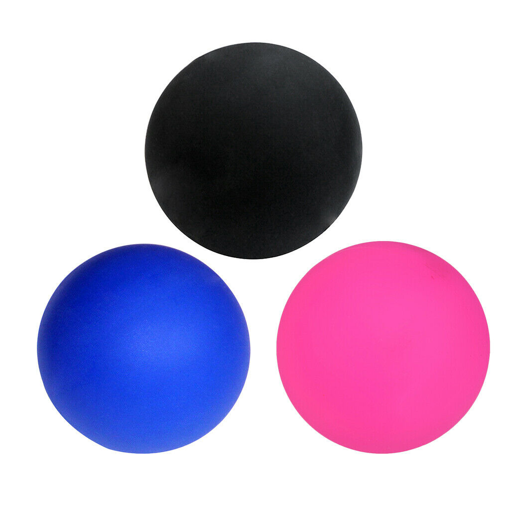 3Pcs 6cm Silicone Lacrosse Massage Ball Gym Fitness Yoga Exercise Ball