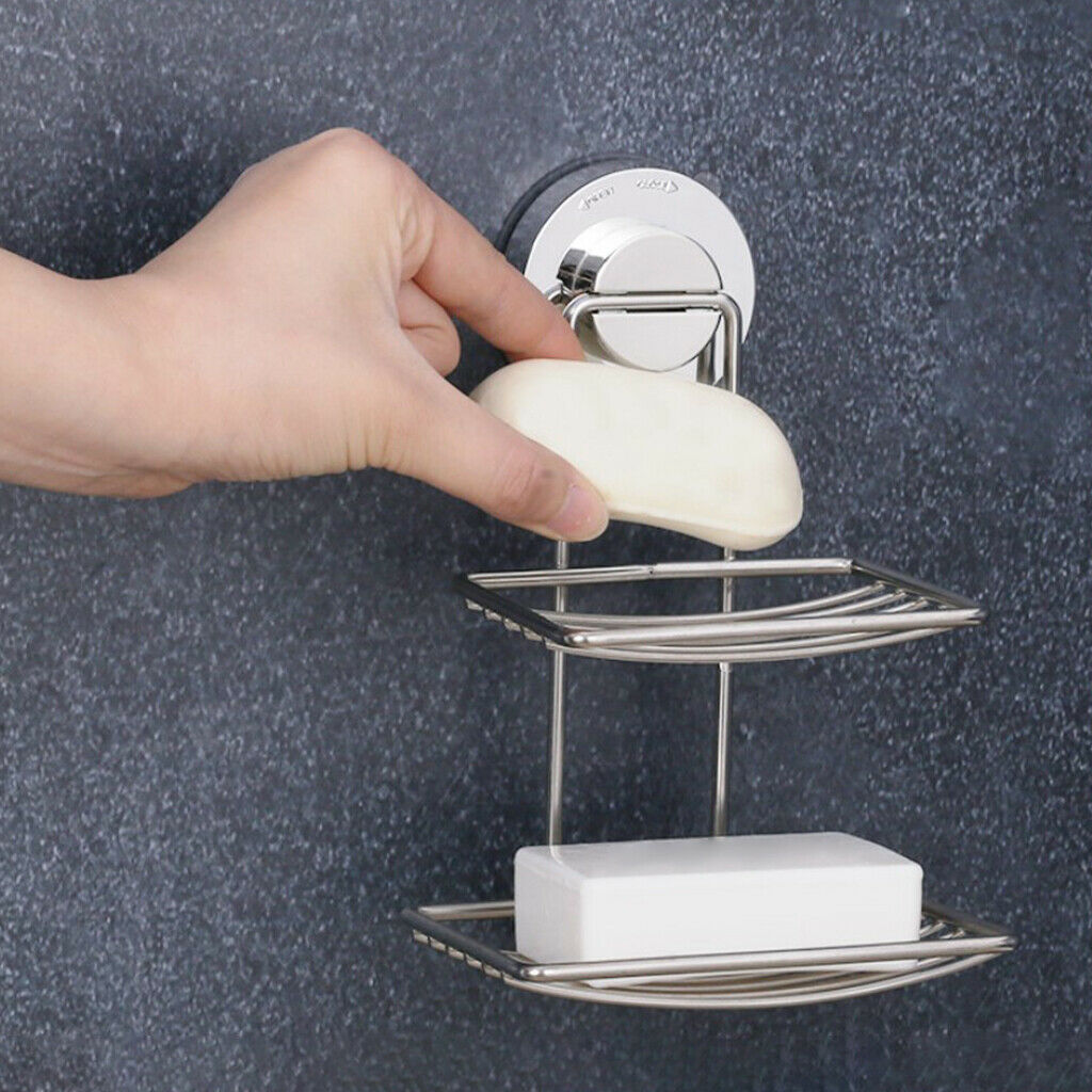 Bathroom Stainless Steel Bar Soap Holder Drainage Wall Soap Dish Storage