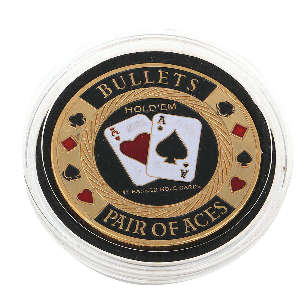 Banker Chips Press Card Poker Souvenir Commemorative Coins Poker Protector C