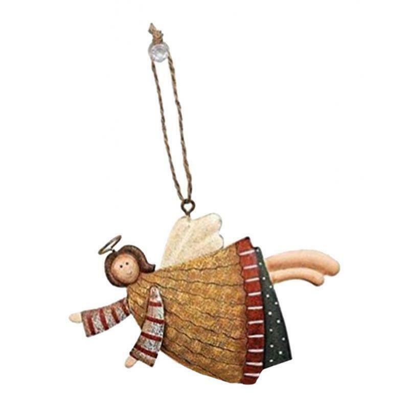 2x Adorable Christmas Metal Ornaments Holiday Baubles Gift House Decor