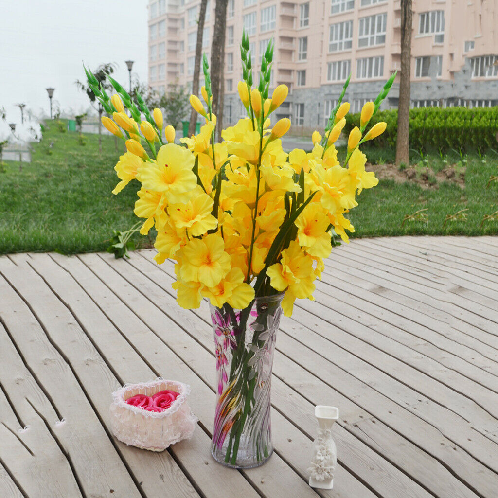 2pcs Artificial Simulation Gladiolus Flower Stem Wedding Home Decor  D