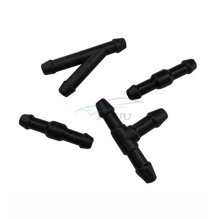 2M Windshield Wiper Washer Spray Hose with Connector TY For Nozzle Pump Black