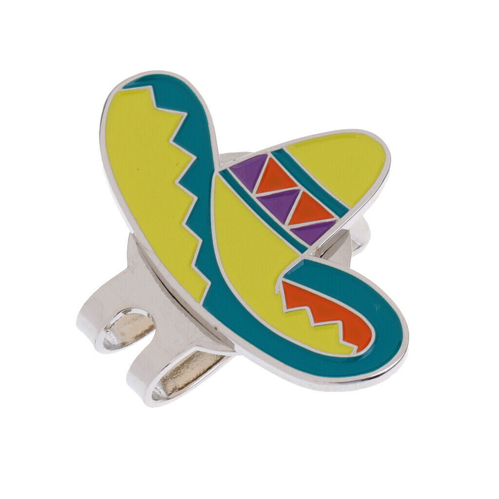 Golf Ball Marker Alloy Golf Hat Clip Multi Color Hat Pattern
