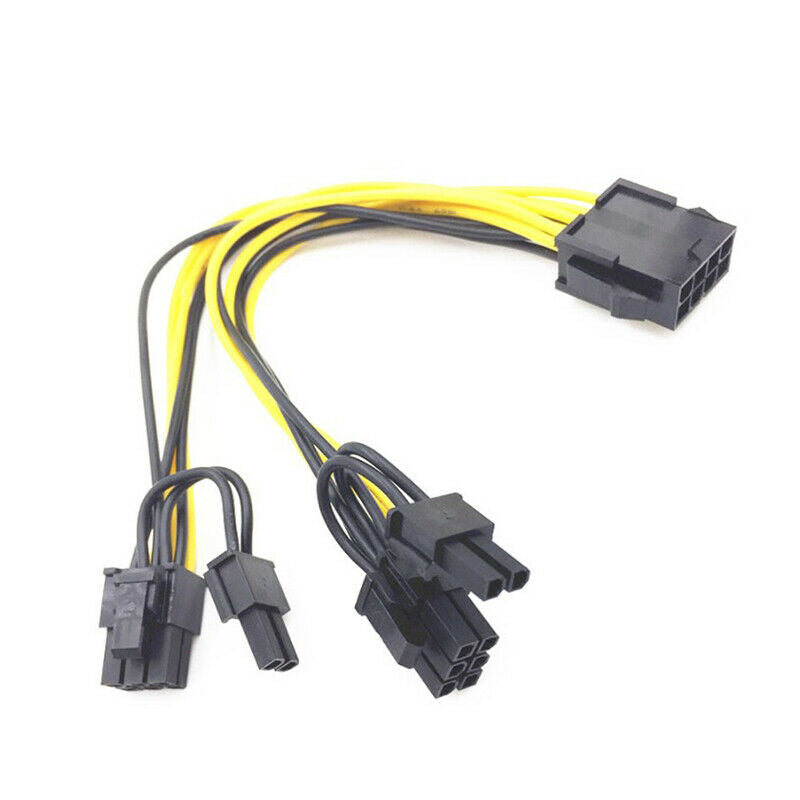 2PCS PCI-E 8 pin to dual 6 + 2 pin (6 pin / 8 pin) power CPU graphics car.l8