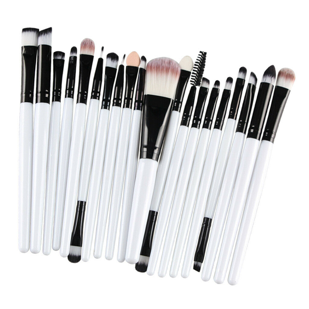 20 Pcs/Set Professional Make up Brush Set Beauty Cosmetic Tool White Black