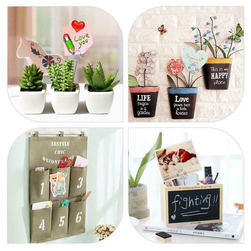 50 X Metal Wires Business Card Holder Memo Photo Picture Paper e Clip Bracket F2