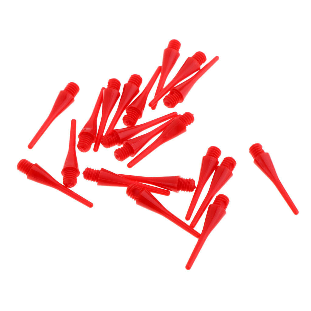 2X 20 Pieces Soft Nylon Tips Points Replacement for Electronic Dart 22mm Red