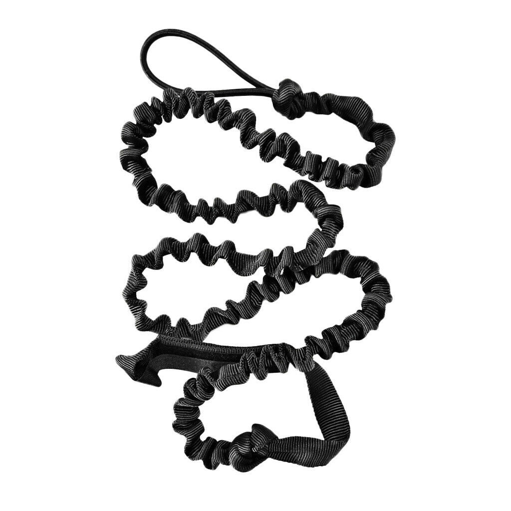 2x 2 Meters Black Sea Kayak Paddle Leash Safety Fishing Coil Tether Lanyard