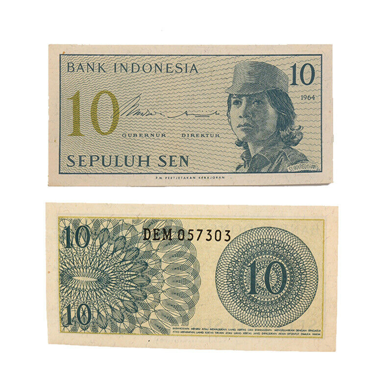 Indonesia 10 Sen Banknote Indonesia Paper Money great collection val.l8
