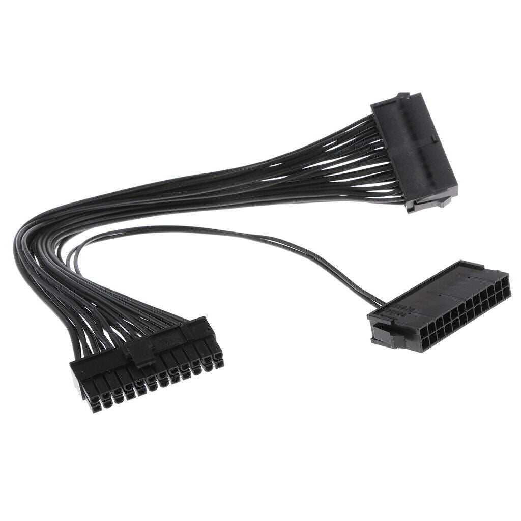 1x dual power supply 24PIN male to female connection adapter cable