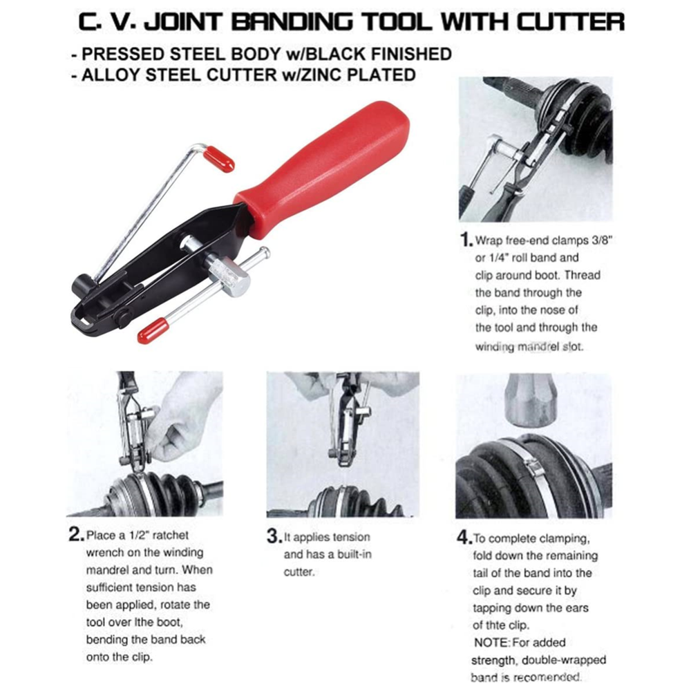 2pcs Automobile CV Joint Starter Clamp Pliers Multi-Function Band Banding Tools