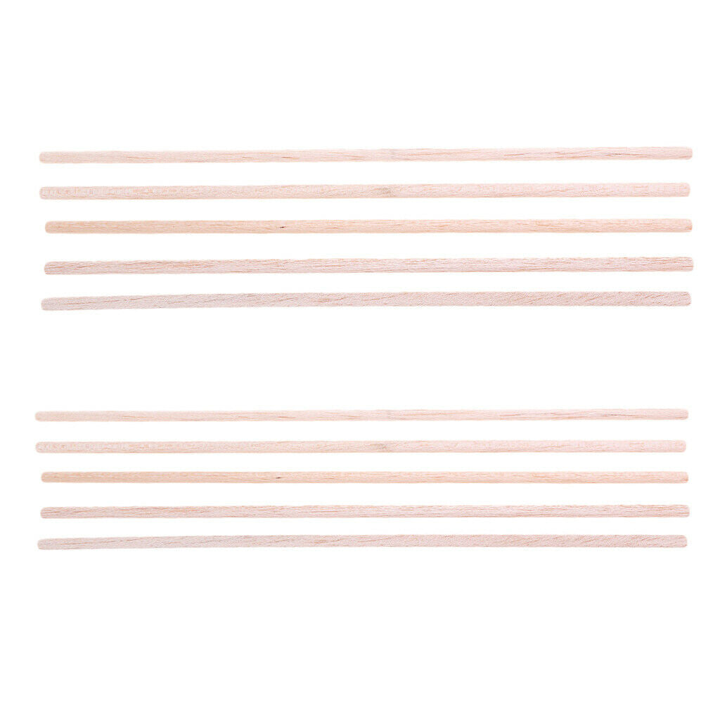 10pcs 250mm Round Balsa Wood Sticks Sanded Well for Toys Making & Carving