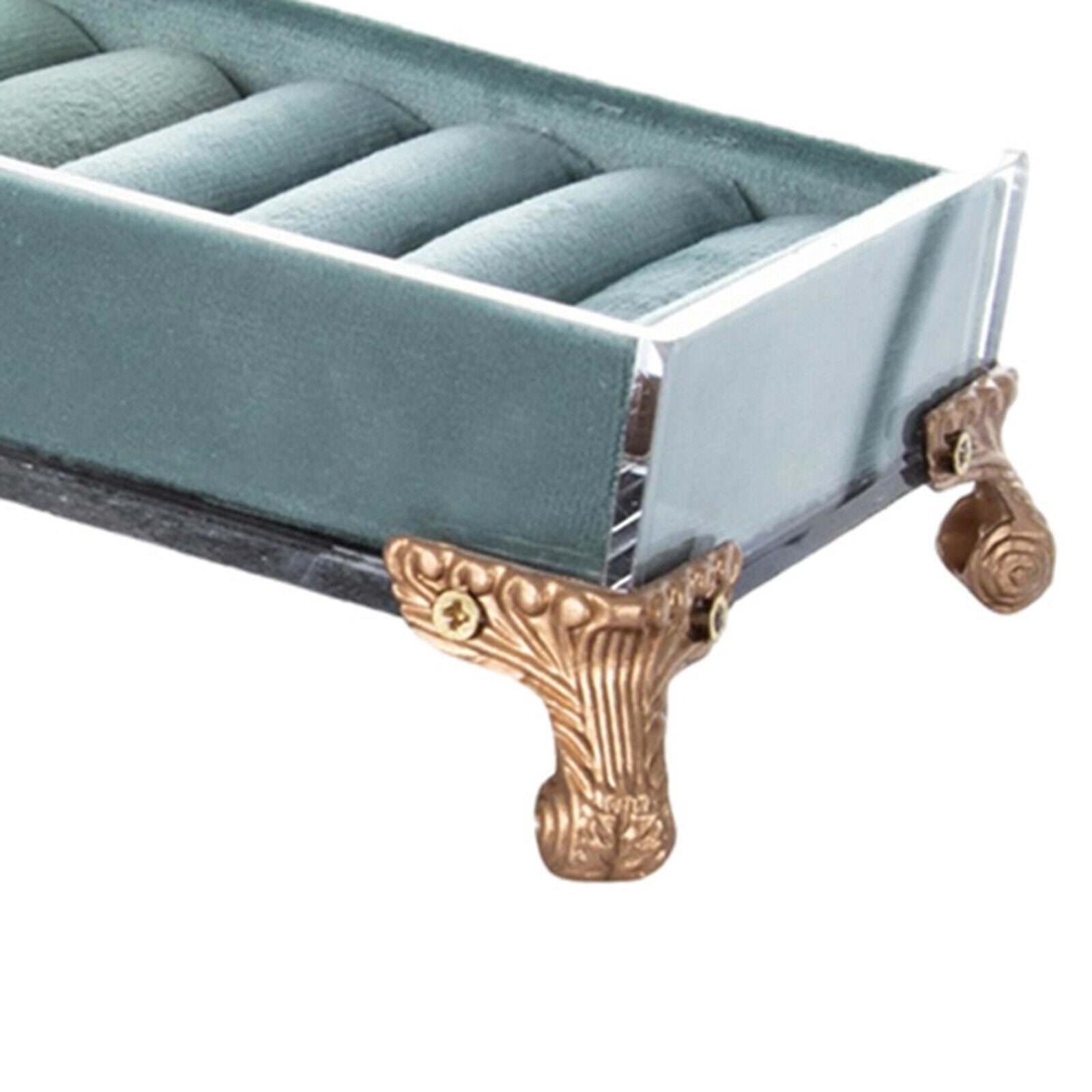 Velvet Jewelry Ring Display Box Ring Holder Gift for Women Girls Light Blue
