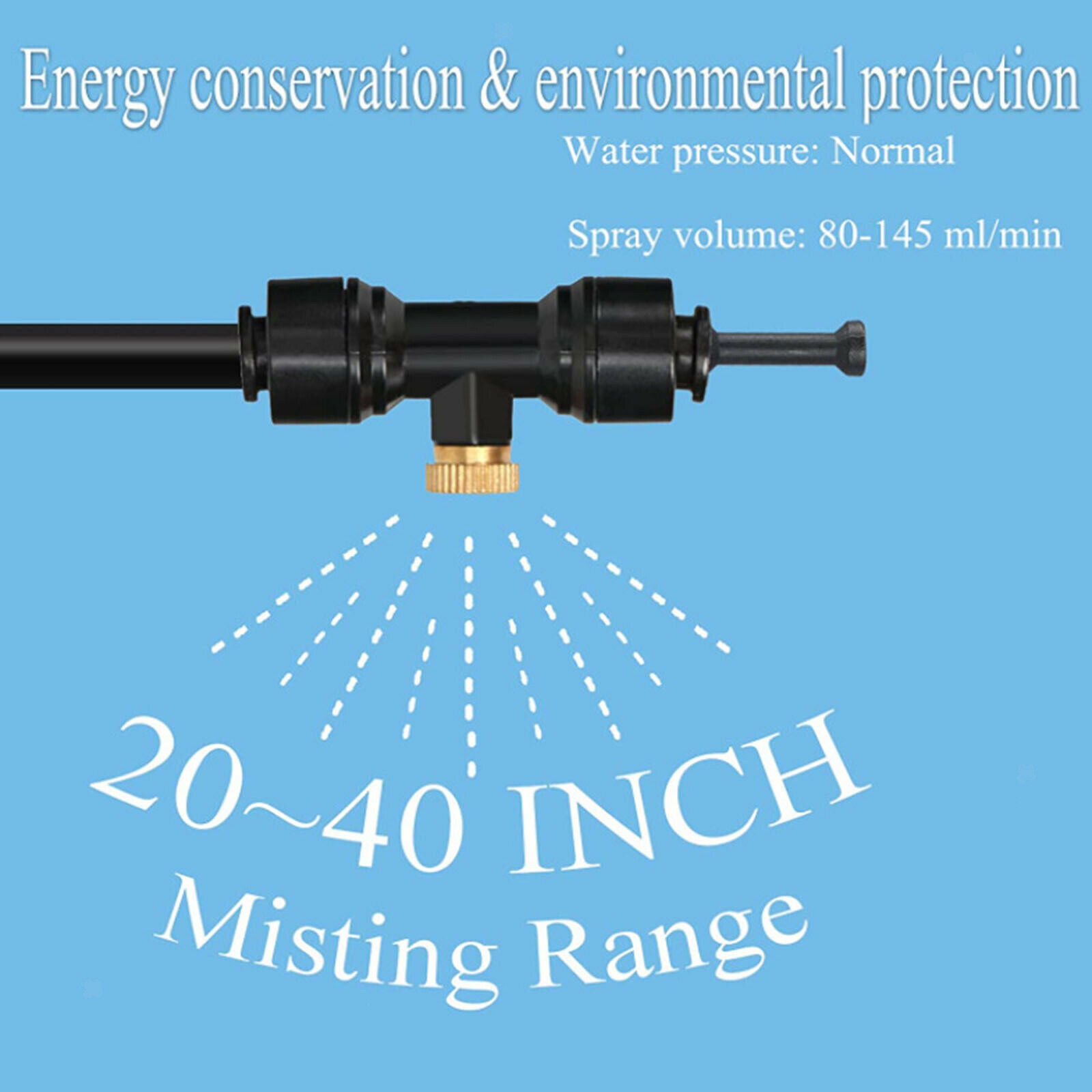 Outdoor Misting System Fan Cooling Portable Patio Garden Sprinkler Mist Kit