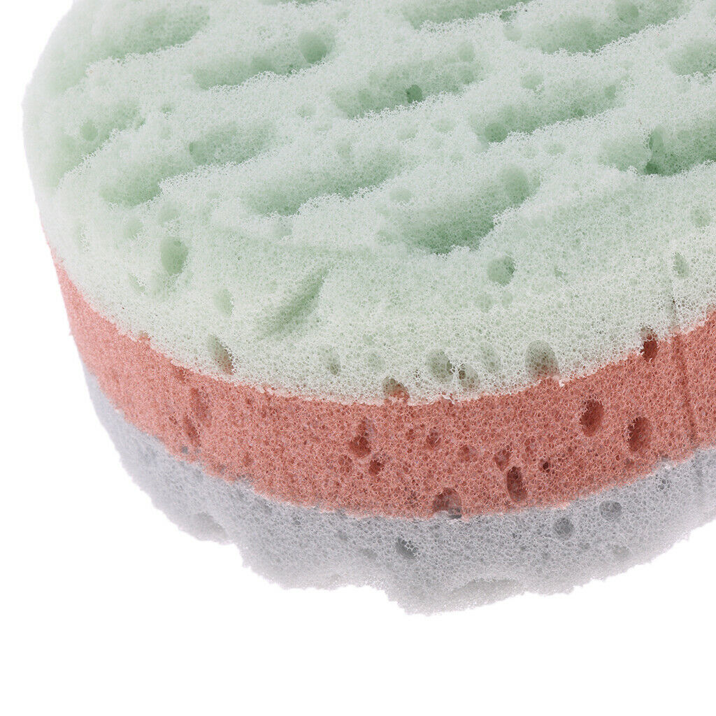 2Pcs Body Exfoliating Face Wash Bath Sponge Cleaning Scrubber Massage Puff Fit