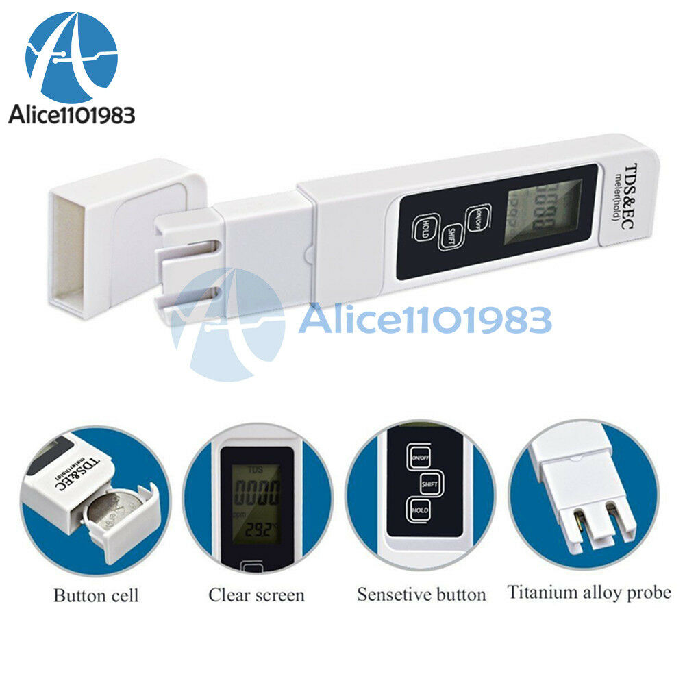 3 In 1 TDS EC PPM Multifunctional Water Quality Meter Tester Pen LCD Display