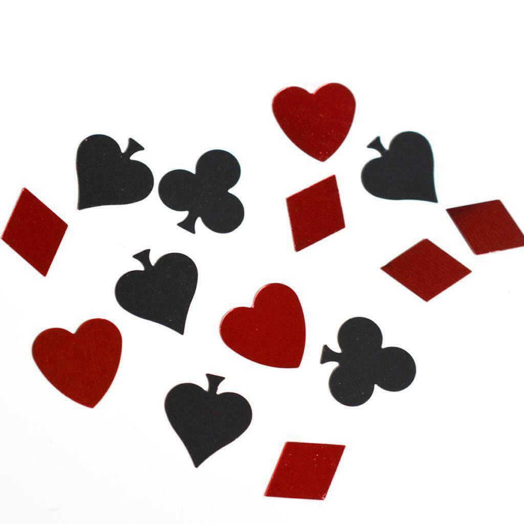 Shiny 30g Casino Poker Confetti Diamonds Spades Clubs Poker Party Ornaments