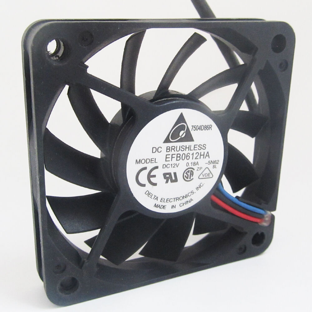 1pc DELTA EFB0612HA 60x60x10mm 6010 DC12V 0.18A 3pin Connector DC Cooling fan
