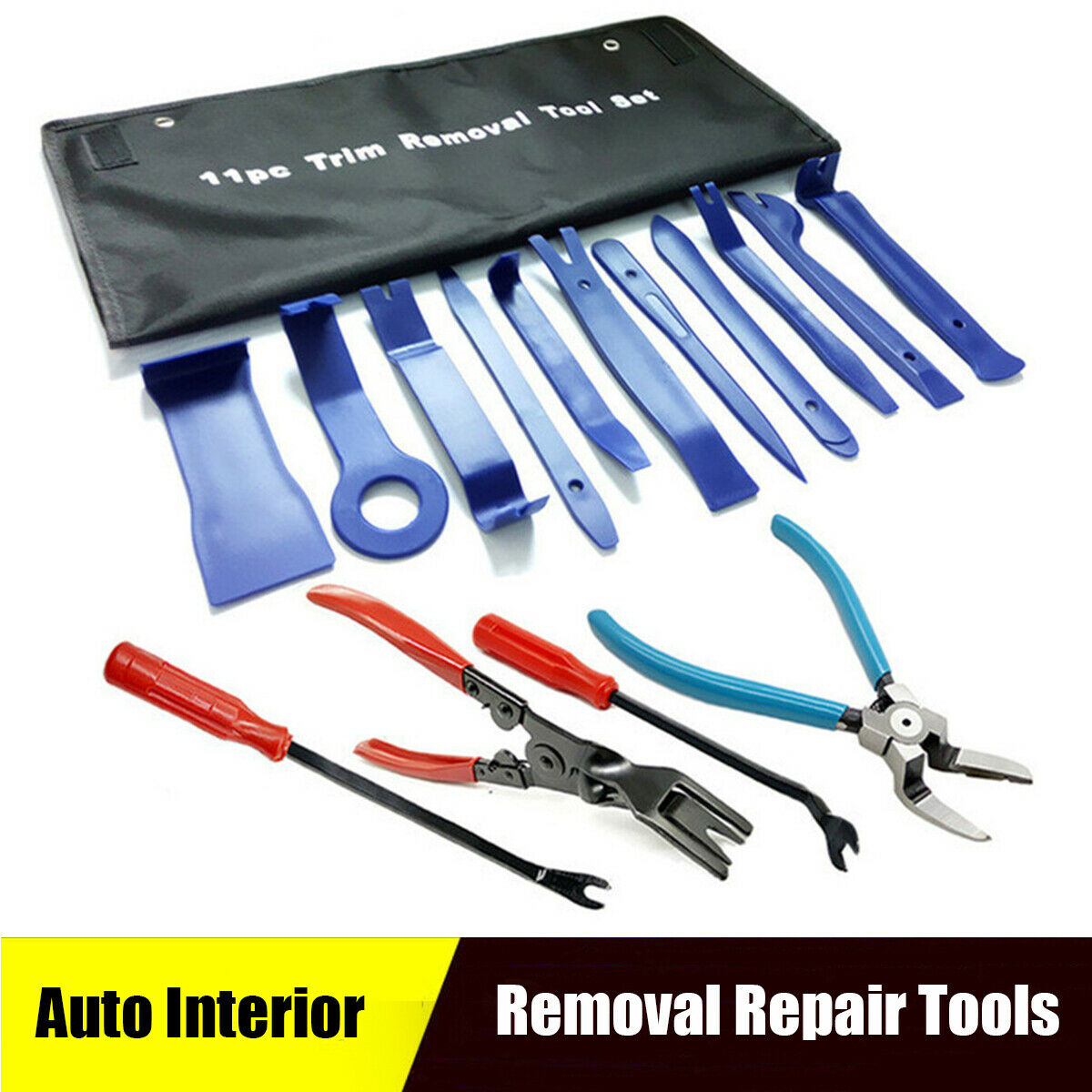 15PCS Removal Installer Repair Crowbar Pliers For Trim Panel Dashboards Tool