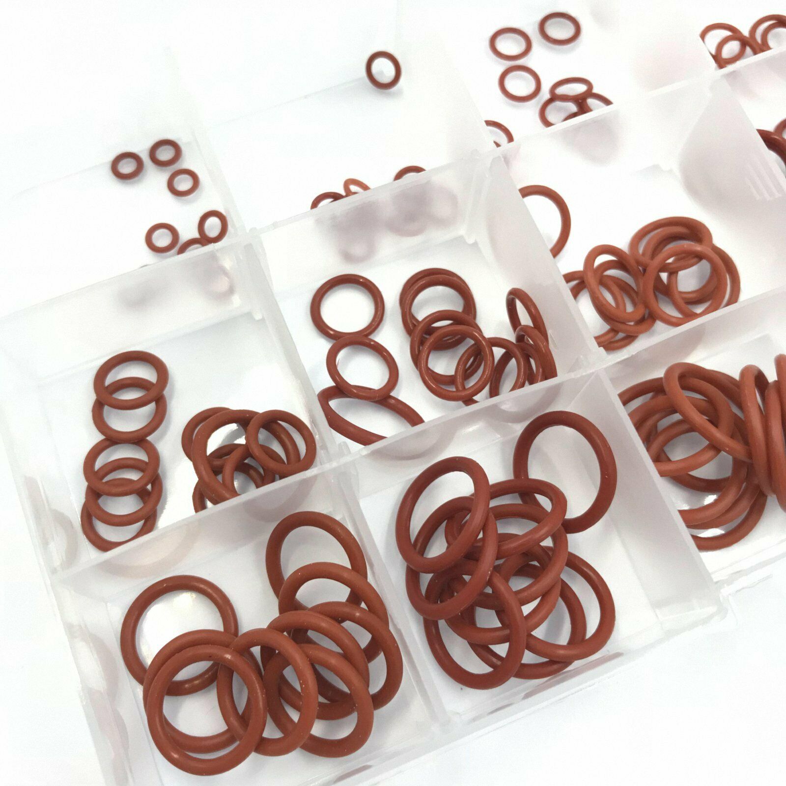 180Pcs Silicone O-Ring gaskets 1.8mm 2.65mm 3.55mm Section ID from 4mm to 20mm