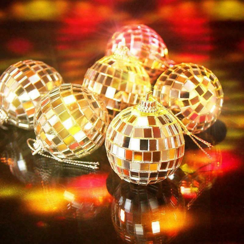 6Pcs Disco Ball Mirror Glass DJ Dance Home Party Bands Club Stage Lightnin Hot