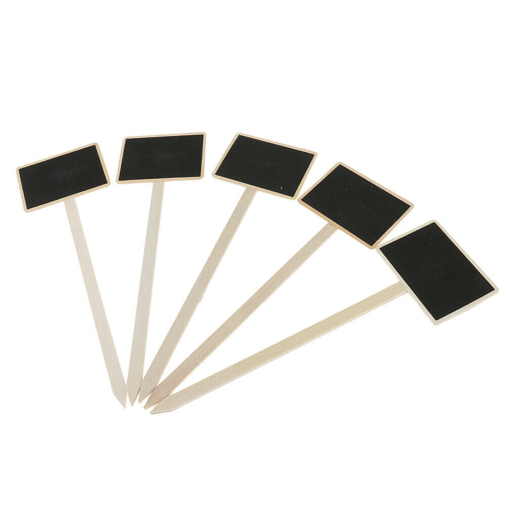 40X  Wooden Chalkboard Weddings Placecard Name Price Tag Plant Markers