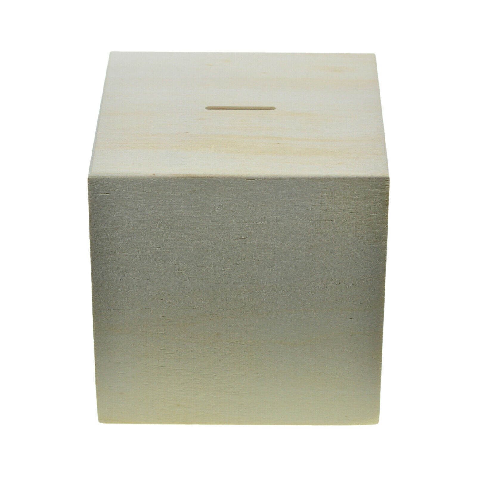 Prettyia Wood Cuboid Shape Coin Money Bank Saving Pot Creative DIY Painting