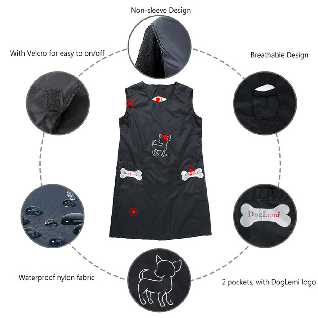 Waterproof Pet Groom Apron Dog Cat Hair Shaving Groomer Vest Apron Vest XL